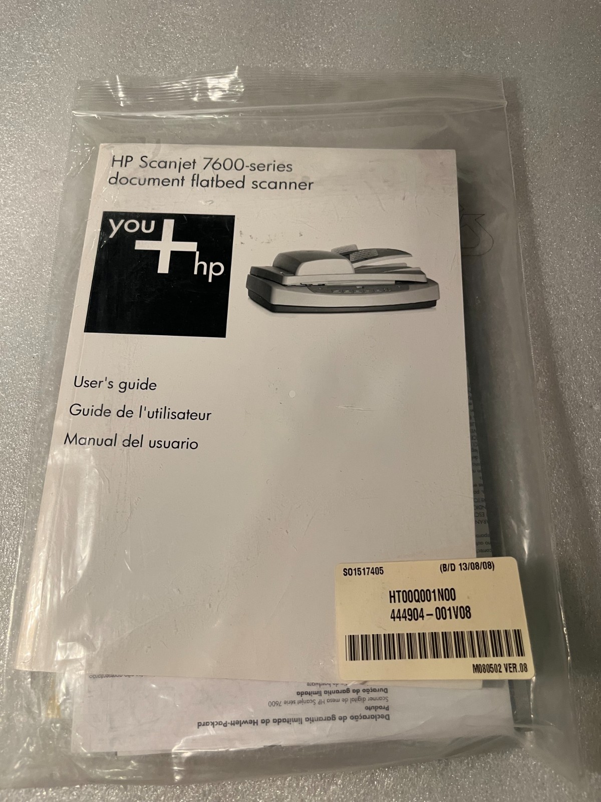 User's Guide for HP Scanjet 7600-series Document Flatbed Scanner