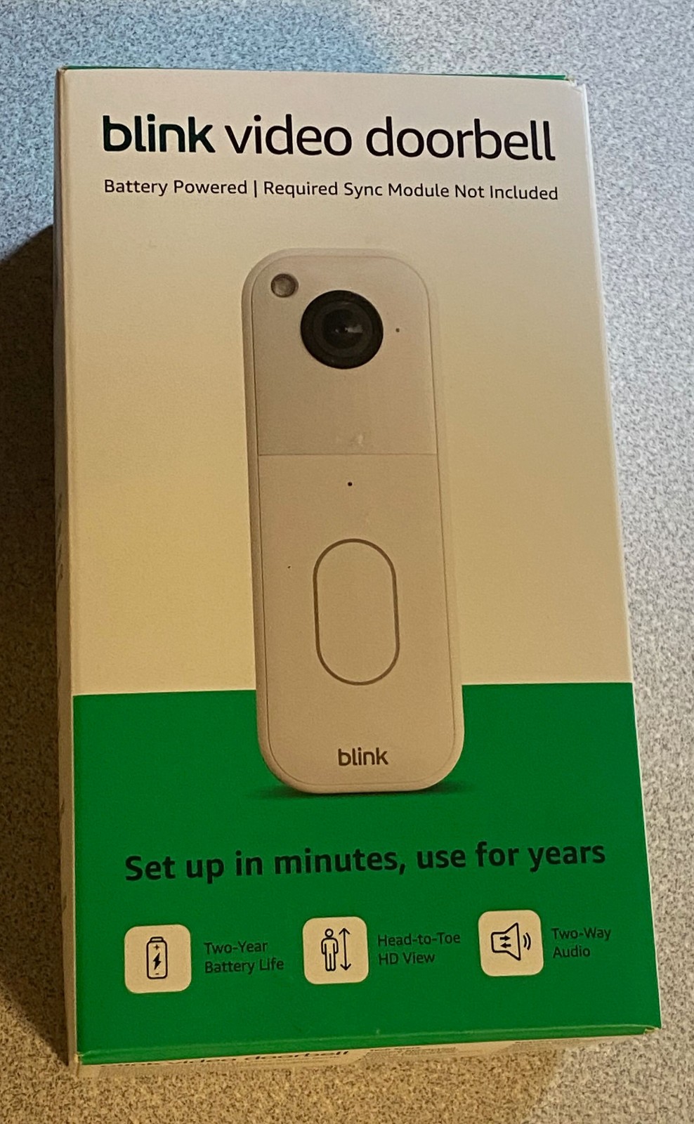 Blink Video Doorbell Battery White Brand New Sealed B0DGQVF47B 840414641792