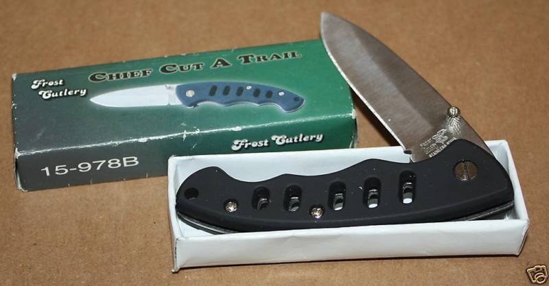 NEW Frost Cutlery "Chief Cut A Trail" Folding Knife NIB