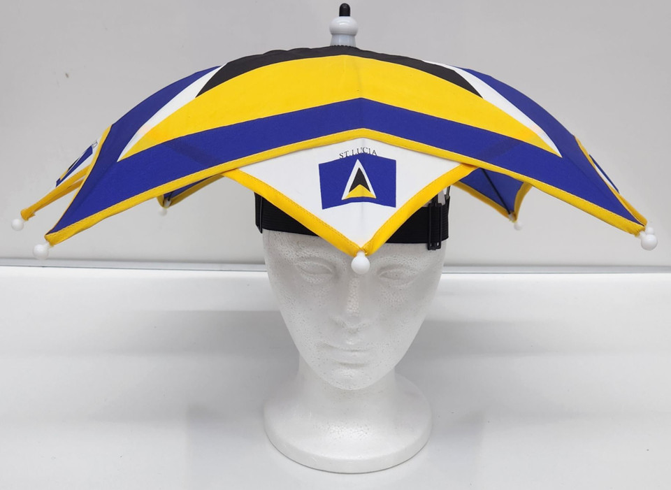 ST Lucia Umbrella Hat Sun Shade Golf Camping Fishing Hiking Outdoor Foldable