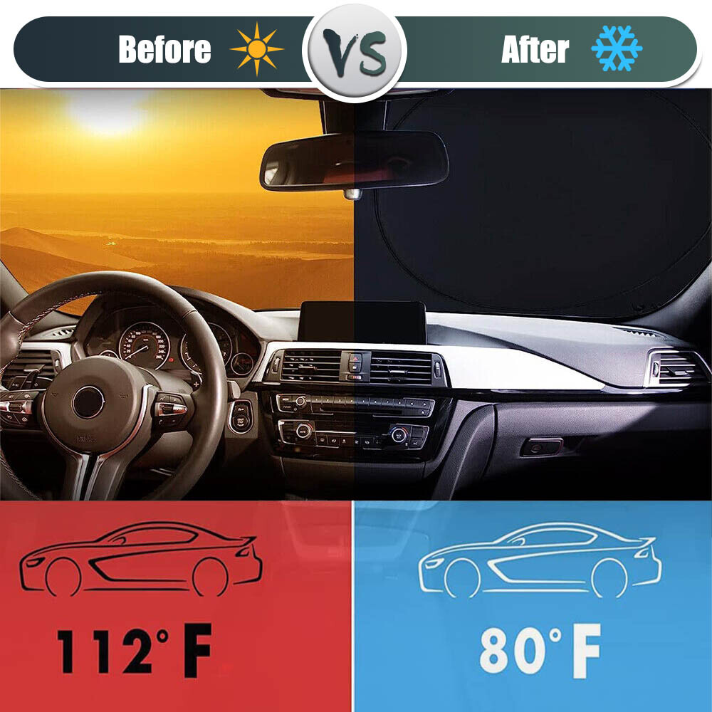 Foldable Car Windshield Sun Shade Visor Auto Front Window UV Block Shield Cover