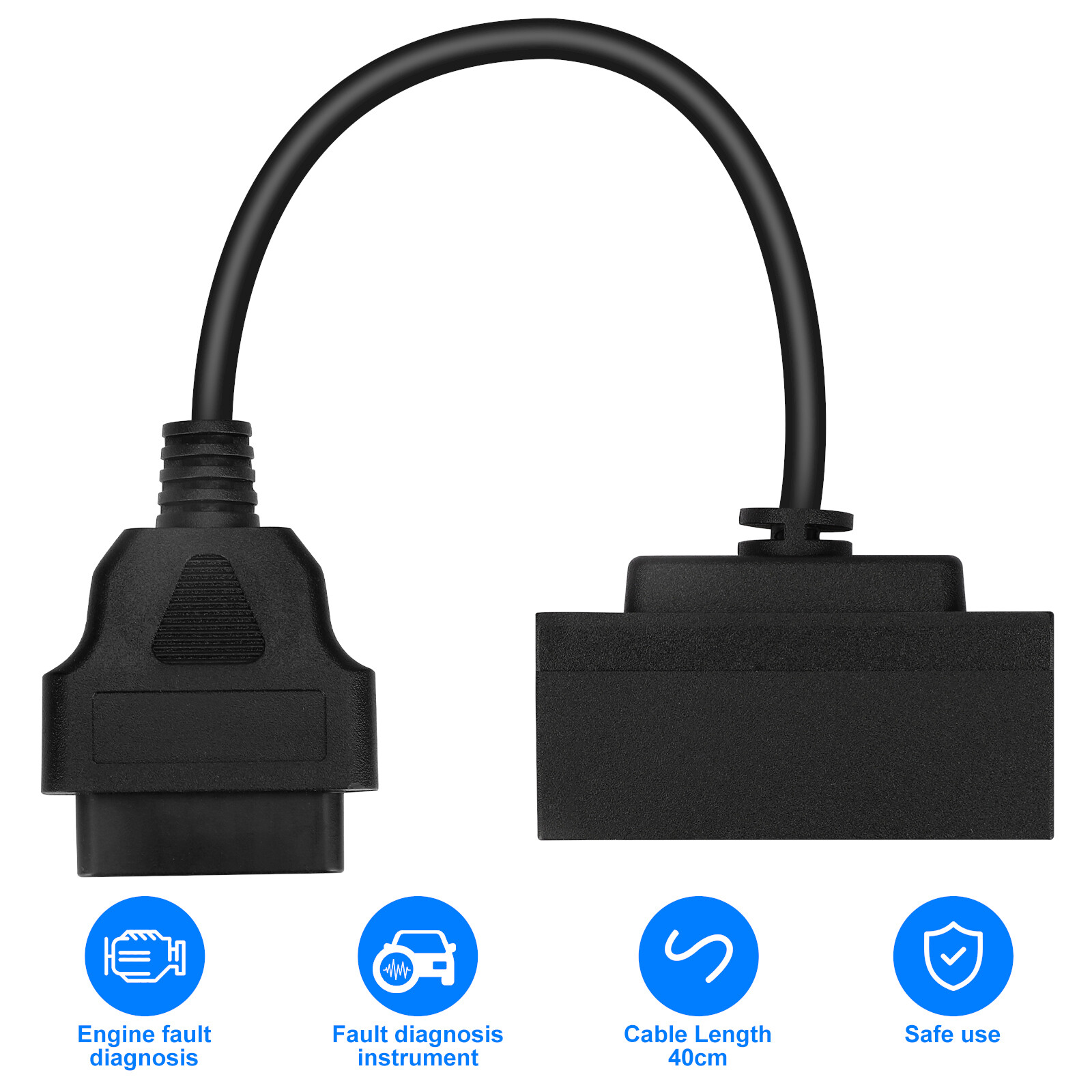 7 Pin OBD1 to 16 Pin OBD2 Convertor Adapter Cable Code Reader Scanner For Ford