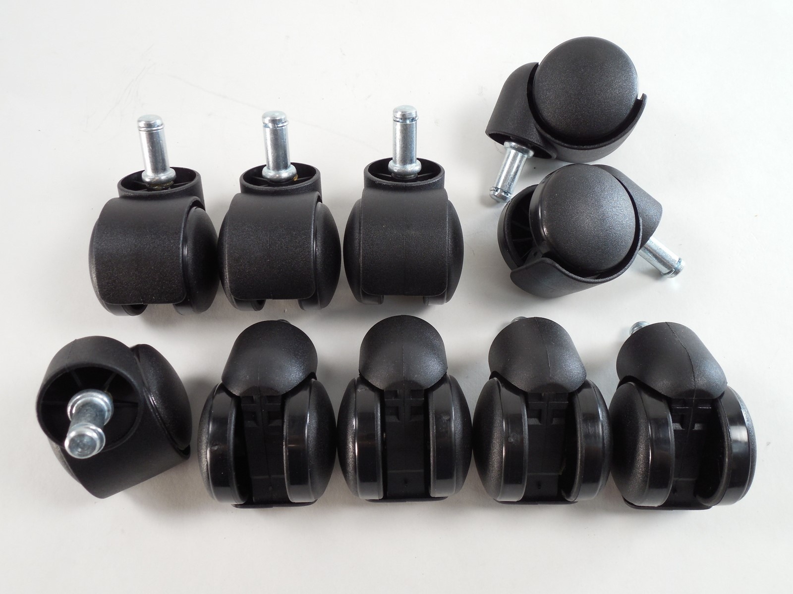 10pc Lot Office / Gaming Chair 11mm - 7/16" Universal 2" Replacement Caster NEW