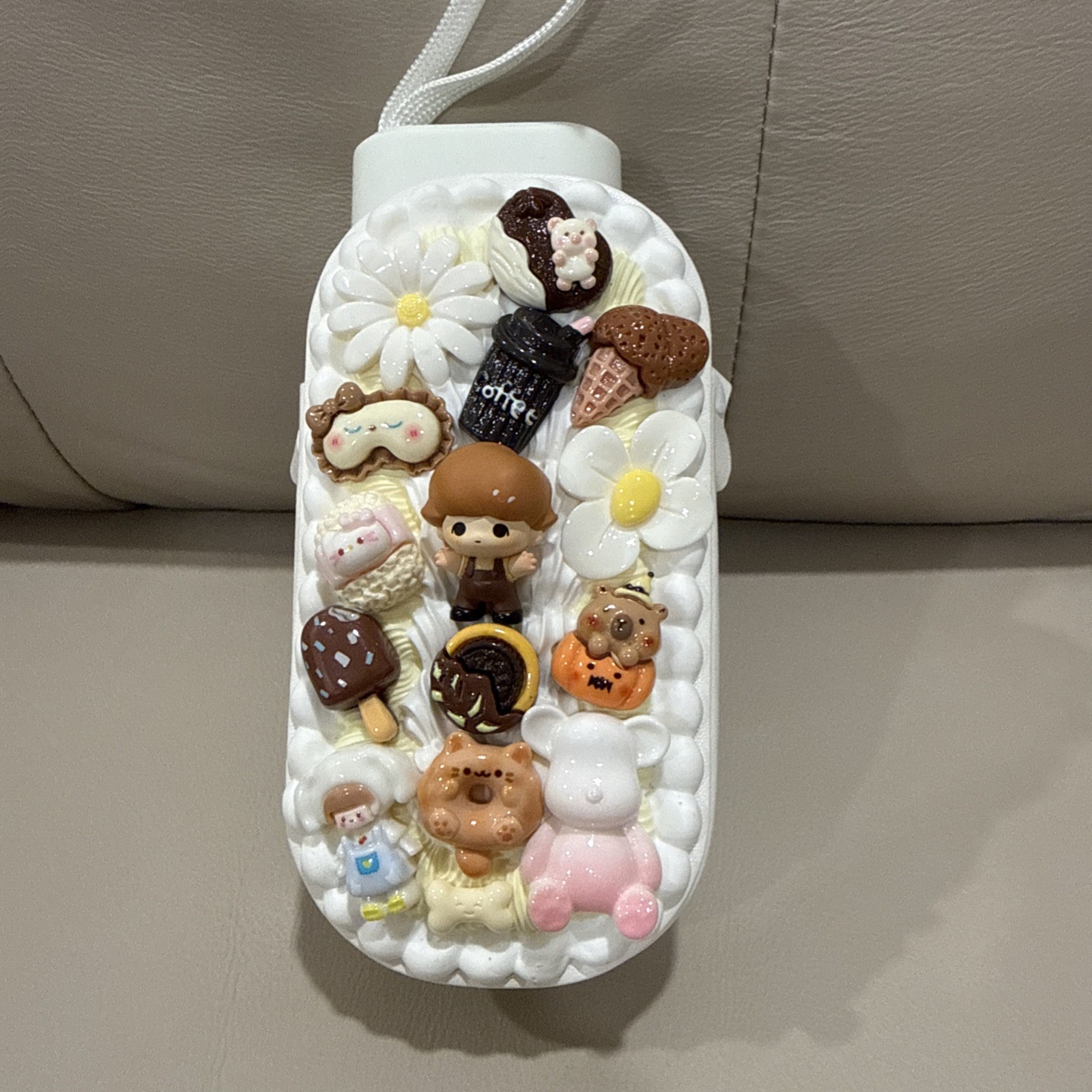 Hand Decorated Dimoo Small Umbrella Case & Umbrella With Carry Strap