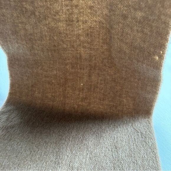 Christian Dior Unisex Wool Fringe Scarf Camel Brown Classic Old Money Luxury