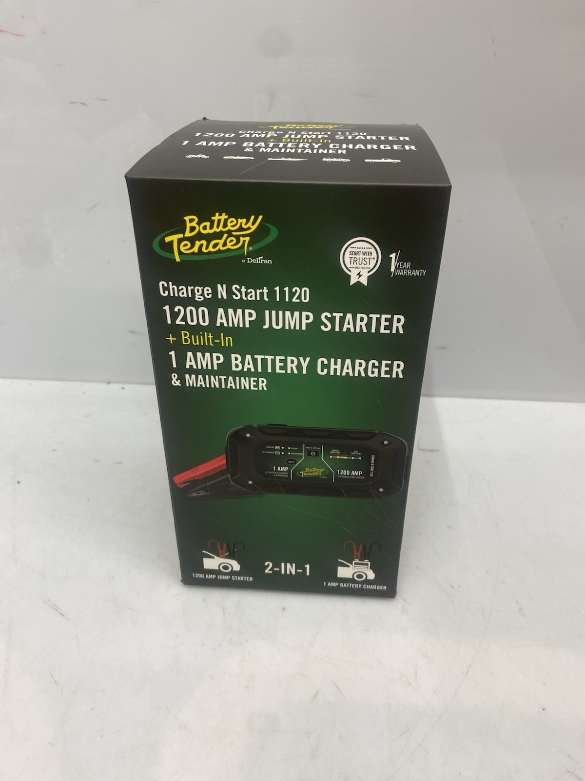 Battery Tender Charge N Start 1120 1A Battery Charger & 1200A Jump Starter
