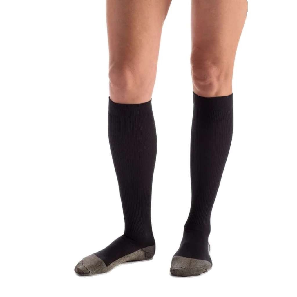 CAROLON Couture Cushion Foot Socks, Short Length, 15-20mmHg Black (Size: C) Shor
