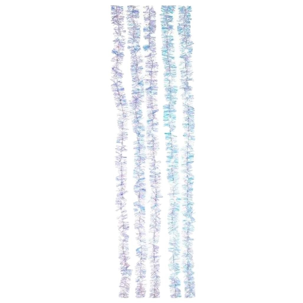Cool White Iridescent Tinsel Cascade Novelty Light Set