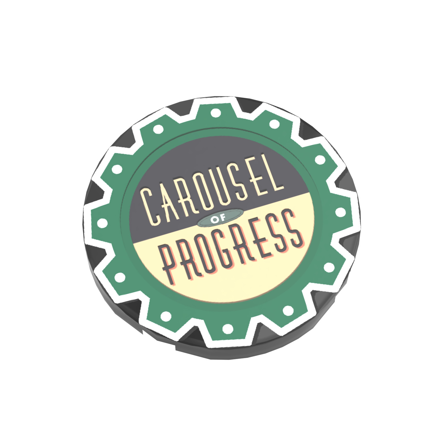 NEW Carousel of Progress - Custom Printed - (3x3 Tile) - Theme Park - MOC