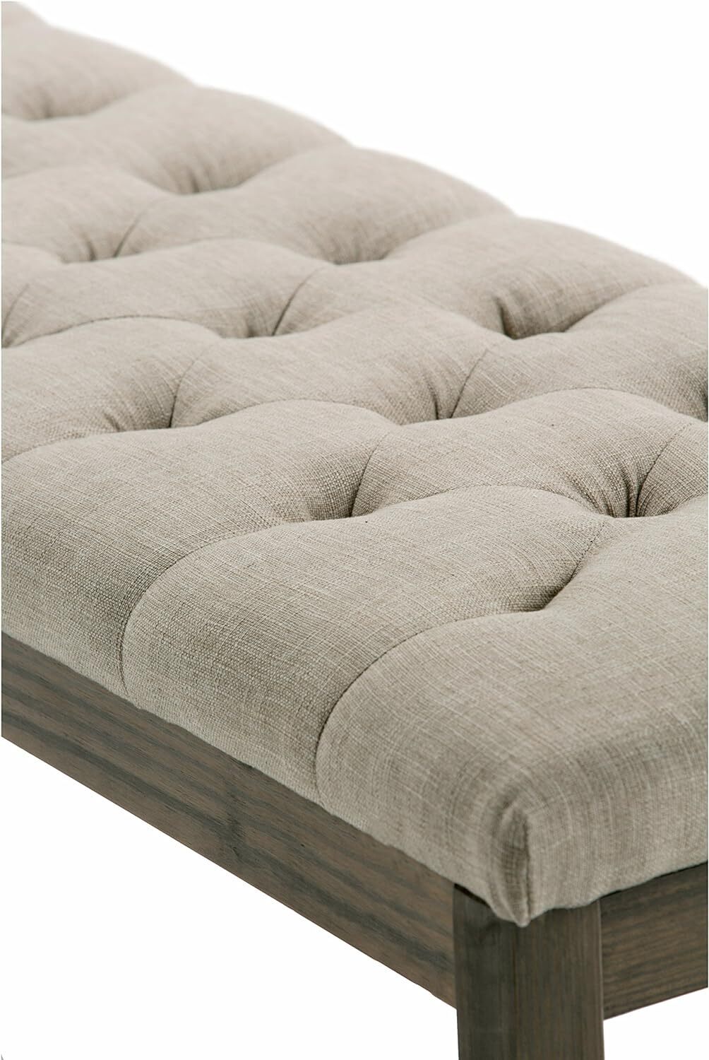 SIMPLIHOME Waverly 48 Inch Wide Traditional Rectangle Tufted 48 inch, Natural