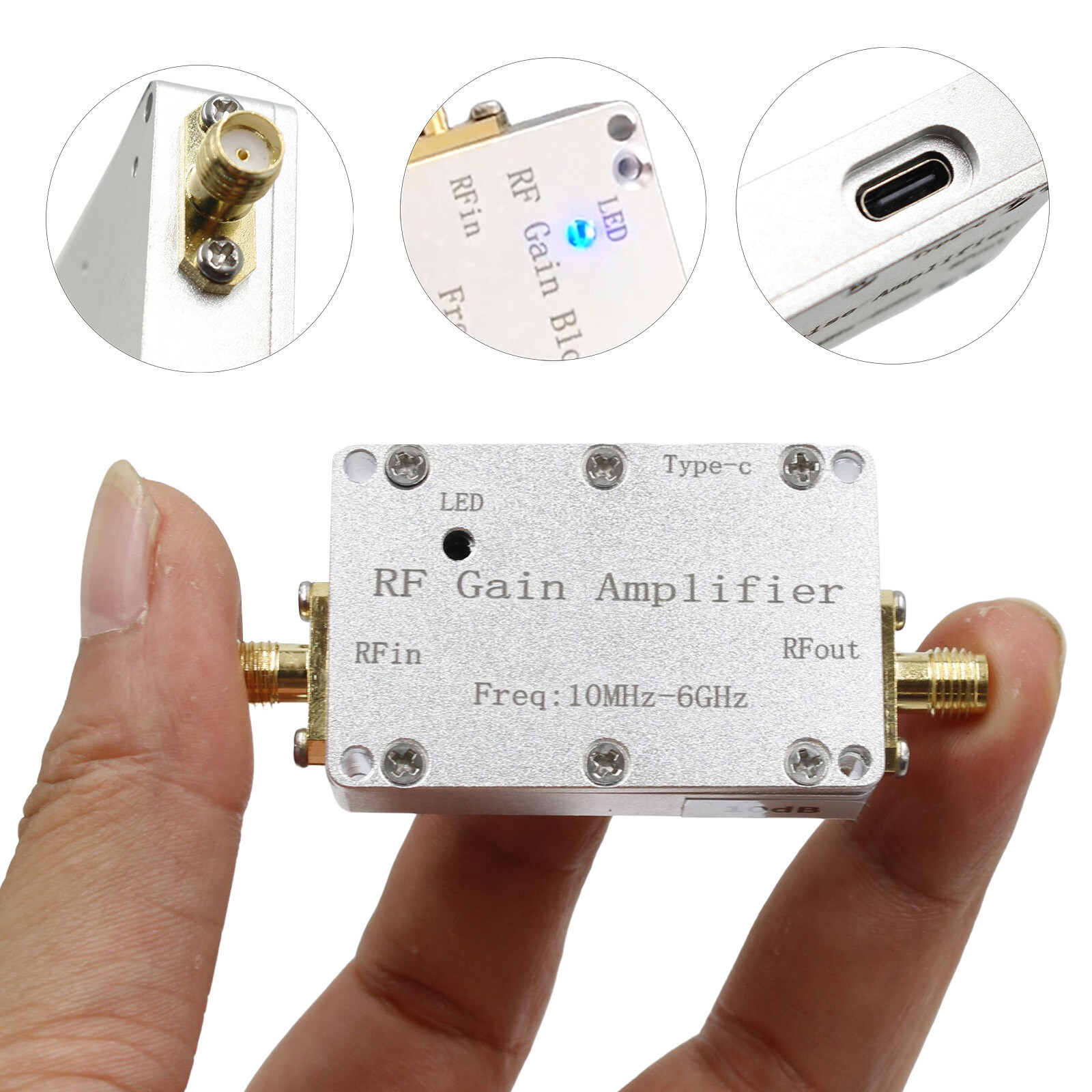 10M-6GHz RF Amplifier 10dB High Gain Driver Receiving Amplifier Module HOT