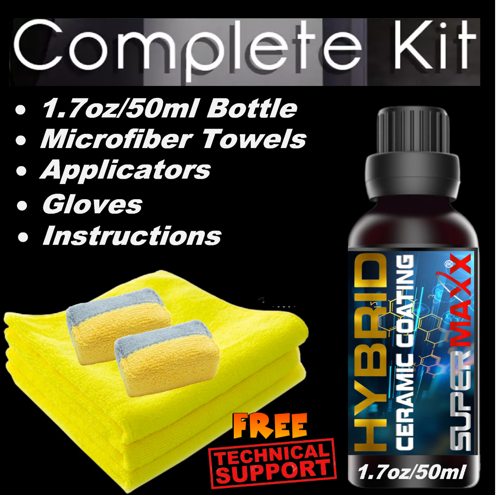 CERAMIC CAR COATING 'ADVANCED' TRICURE 2K 'HYBRID SCRATCH RESISTANT''- '50ML KIT