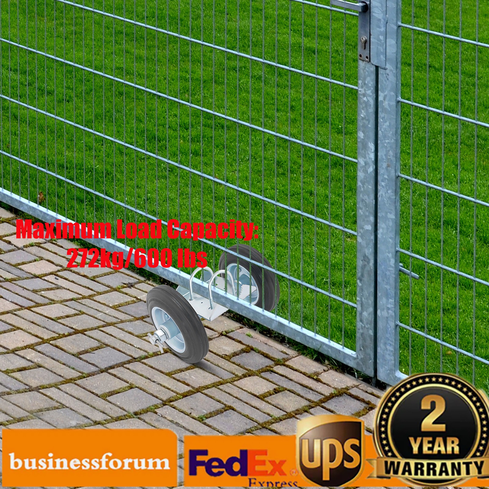 Rolling Gate Hardware Kit, Heavy Duty Sliding Gate Rollers Wheels Kit
