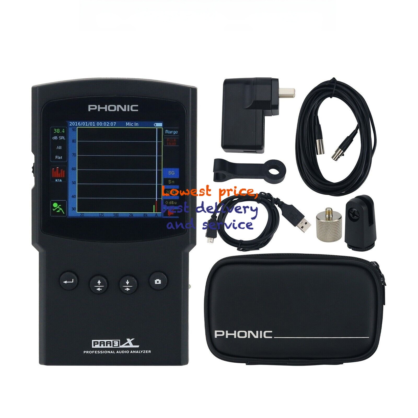 PHONIC PAA3X Audio Spectrum Analyzer Support Screenshot Balanced XLR In / Out#/