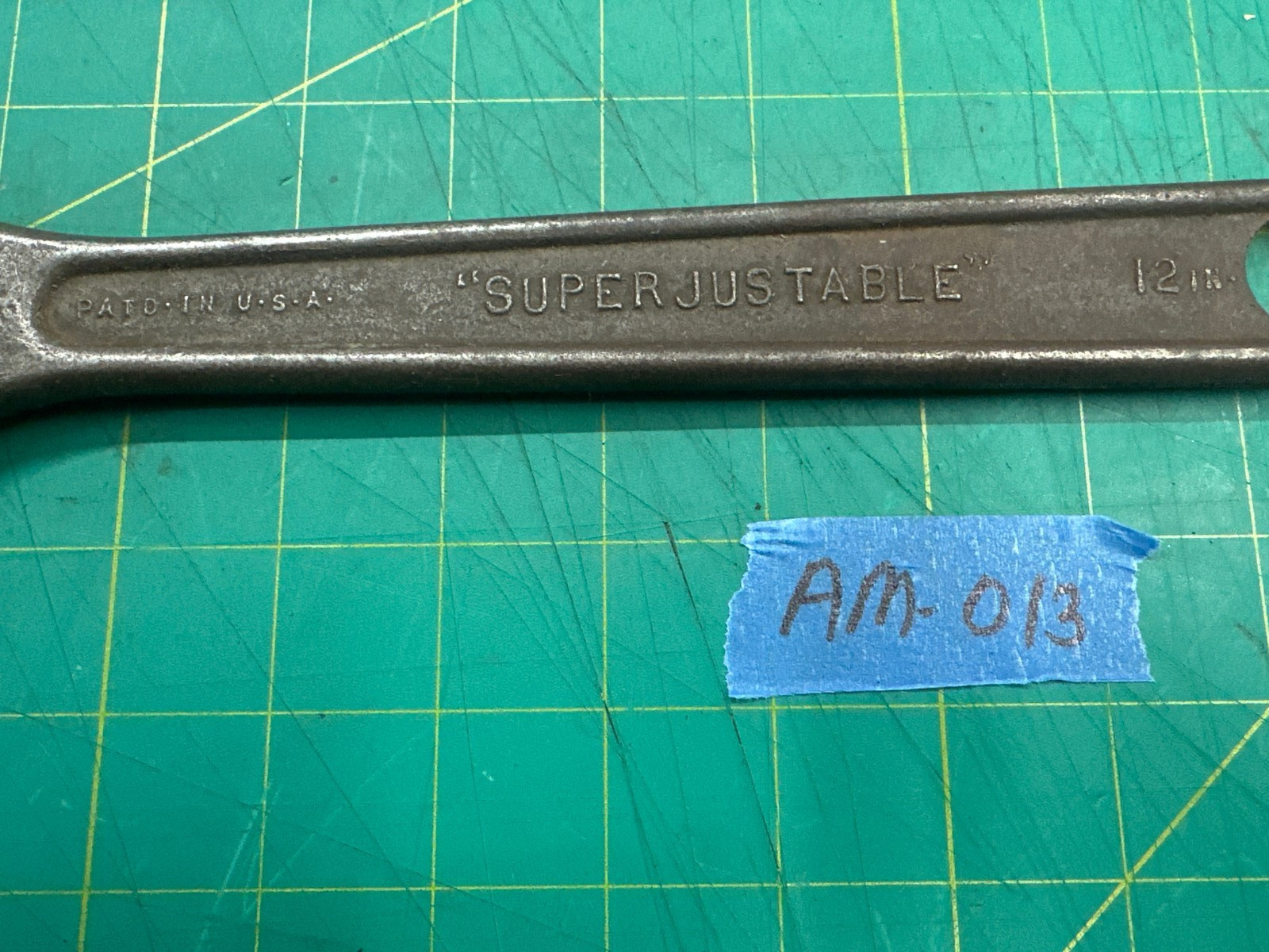 Vintage 12" Long J.H.Willams & Co. Drop Forged SuperJustable Wrench Patd In USA