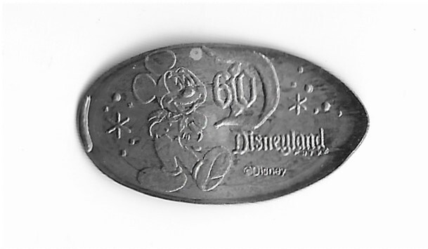 Disneyland 60th - With Mickey-Pressed Rare Steel Penny (From the 1940's)-Retired