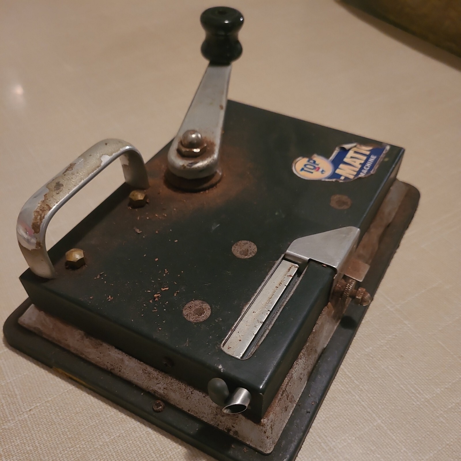 VTG Top-O-Matic Cigarette Machine Front Plate Cigarette Rolling Machine Parts