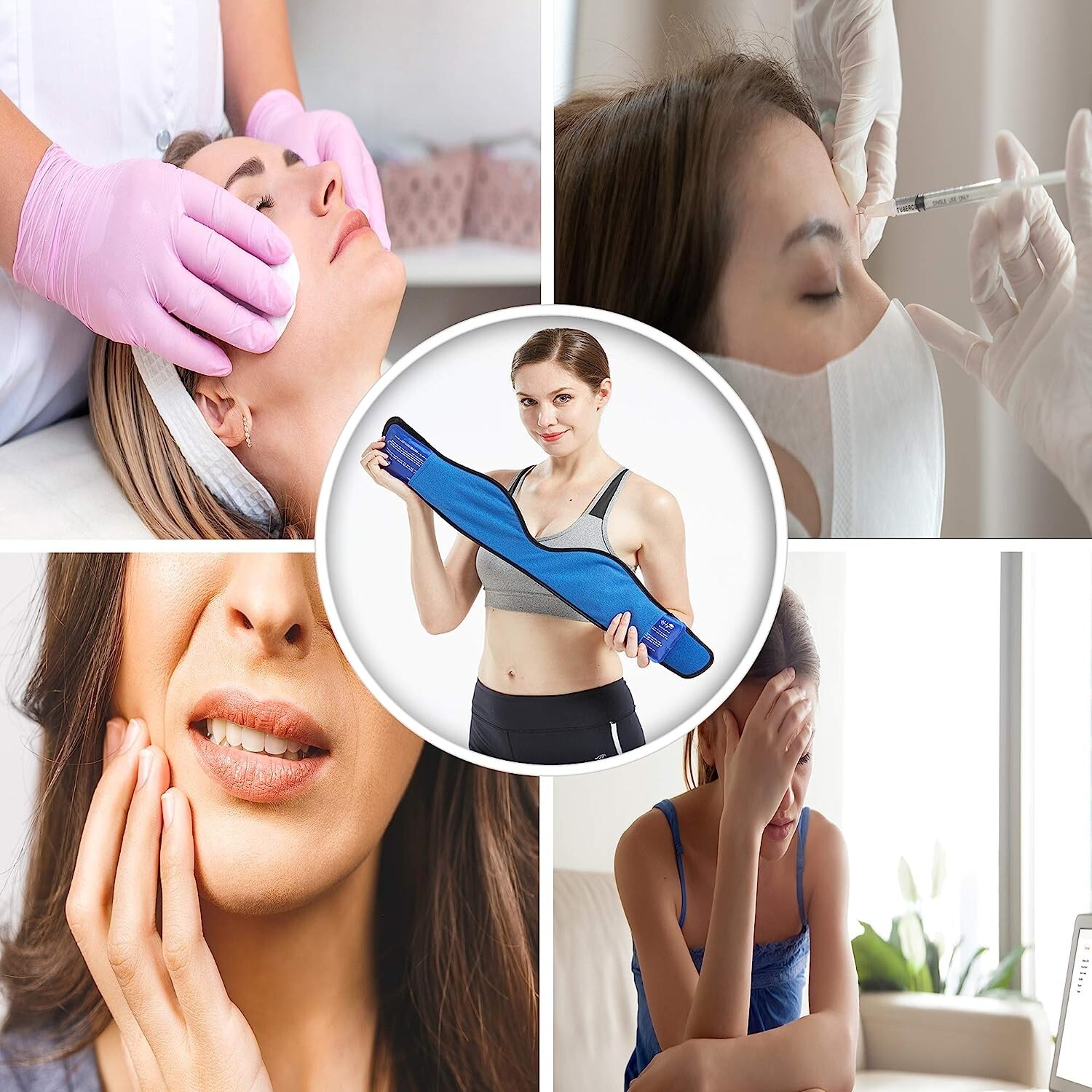 Hilph Jaw Ice Pack Reusable Ice Pack for Wisdom Teeth Jaw Ice Wrap Returned item