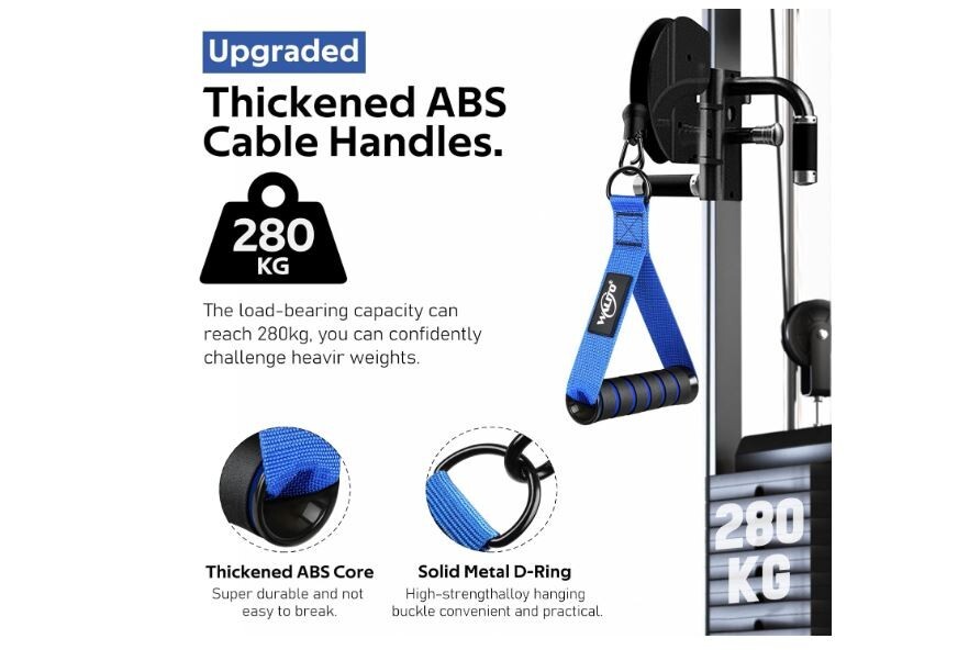 Exercise Handles, Replacement Cable Machine Attachments for Home Gym Equipment,