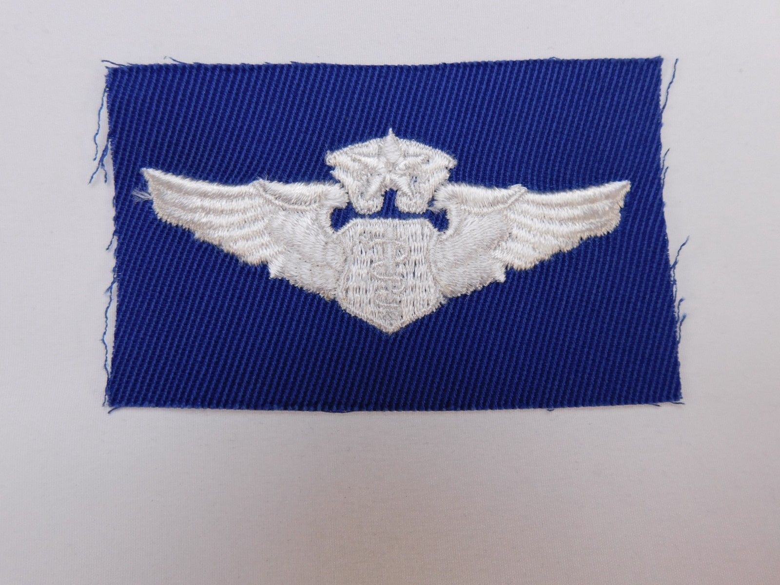 US Air Force USAF Master Flight Surgeon Wings Royal Blue Twill Patch Cut-Edge