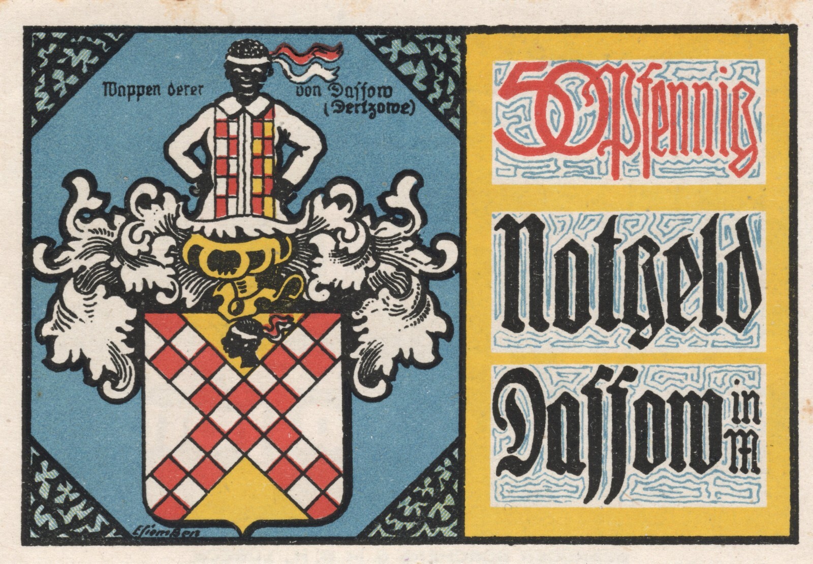 Notgeld Dassow (Germany) 50 Pfennig GRA260.2 3/3