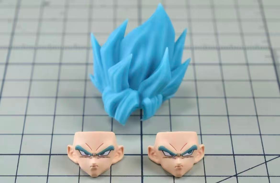NEW custom SSB Goku shf 1/12 super saiyan Goku Blue Head Sculpt kit No Figure