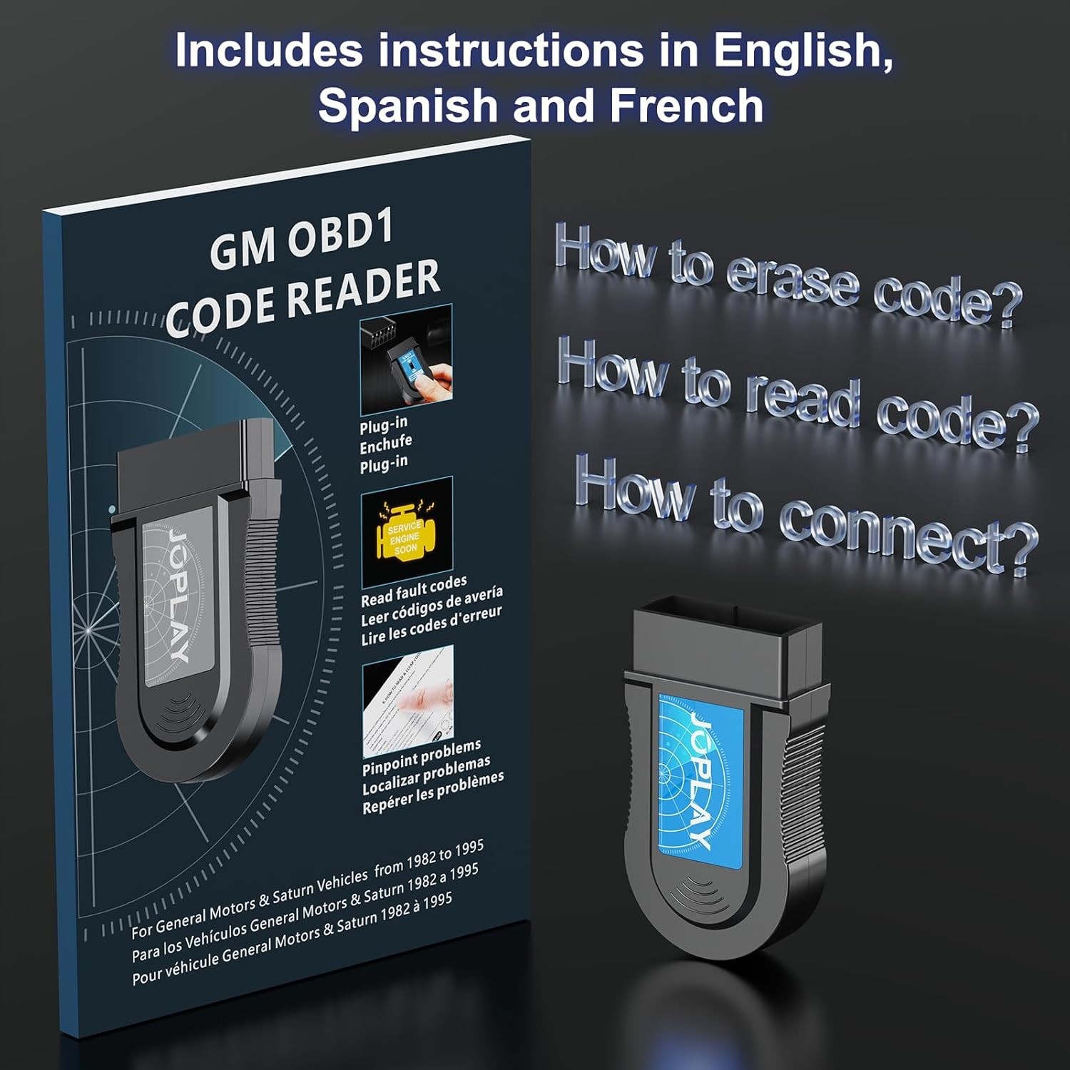 GM OBD1 Scanner Code Reader 1982-1995 ECM ABS Diagnostic Tool JOPLAY