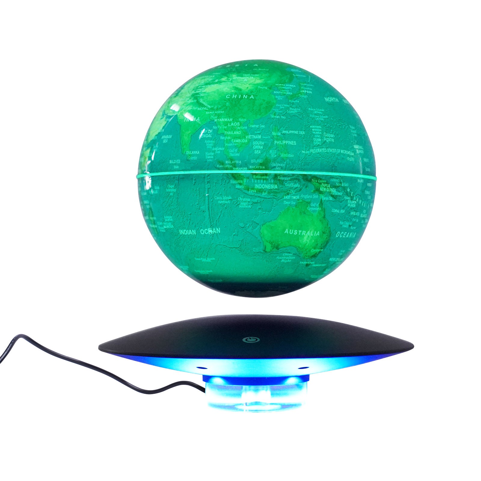 6in Magnetic Levitating Globe with LED Gradient Light Floating Earth Desk Decor