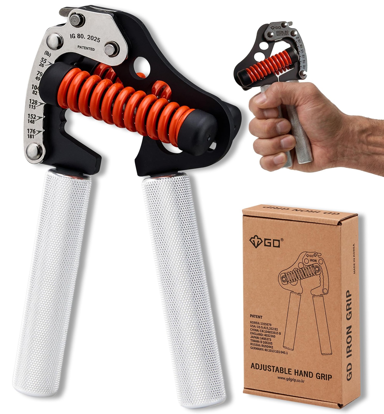 IRON GRIP 12LV Grip Strength Trainer Metal Adjustable Hand Gripper Strengthen...