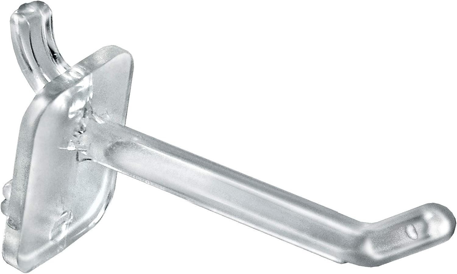 Versatile 2-Inch Pegboard Hooks - 50 Count in Clear, Black & White Options