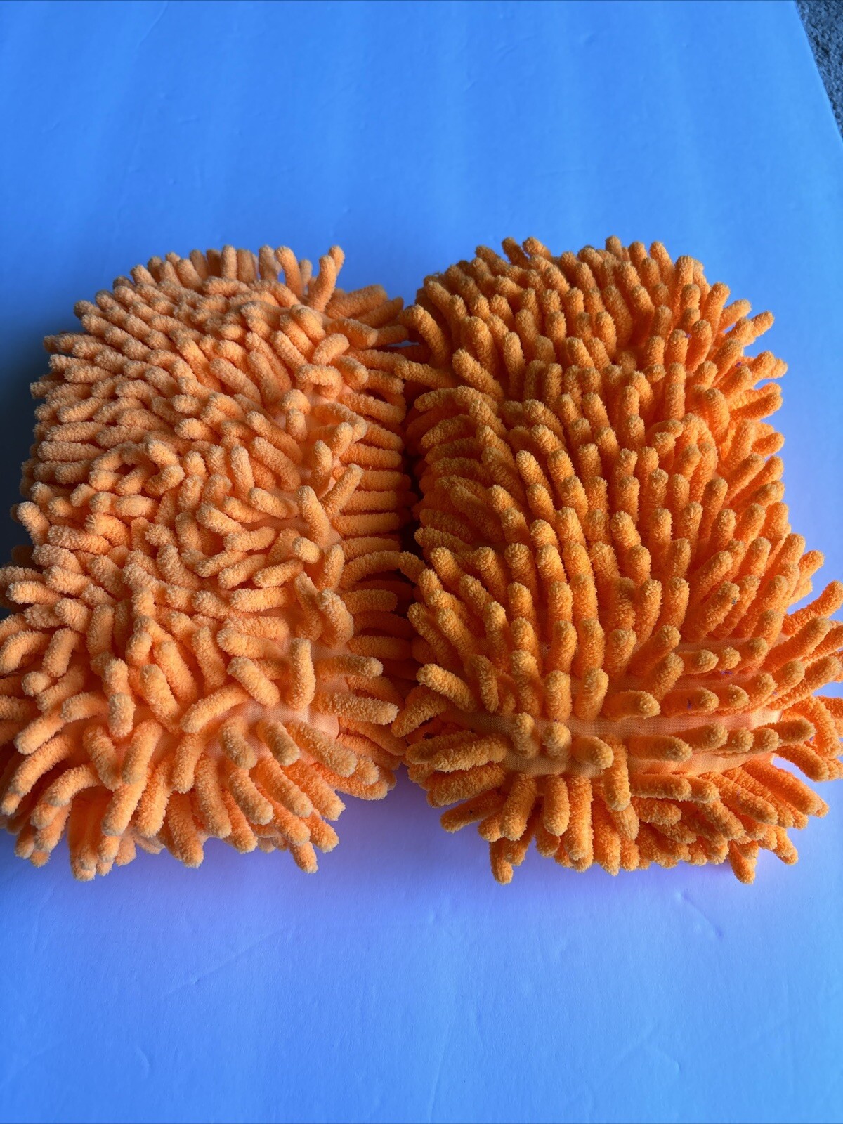 2-pcs Orange Car Wash Washing Microfiber Chenille Mitt Auto Cleaning Glove Dust