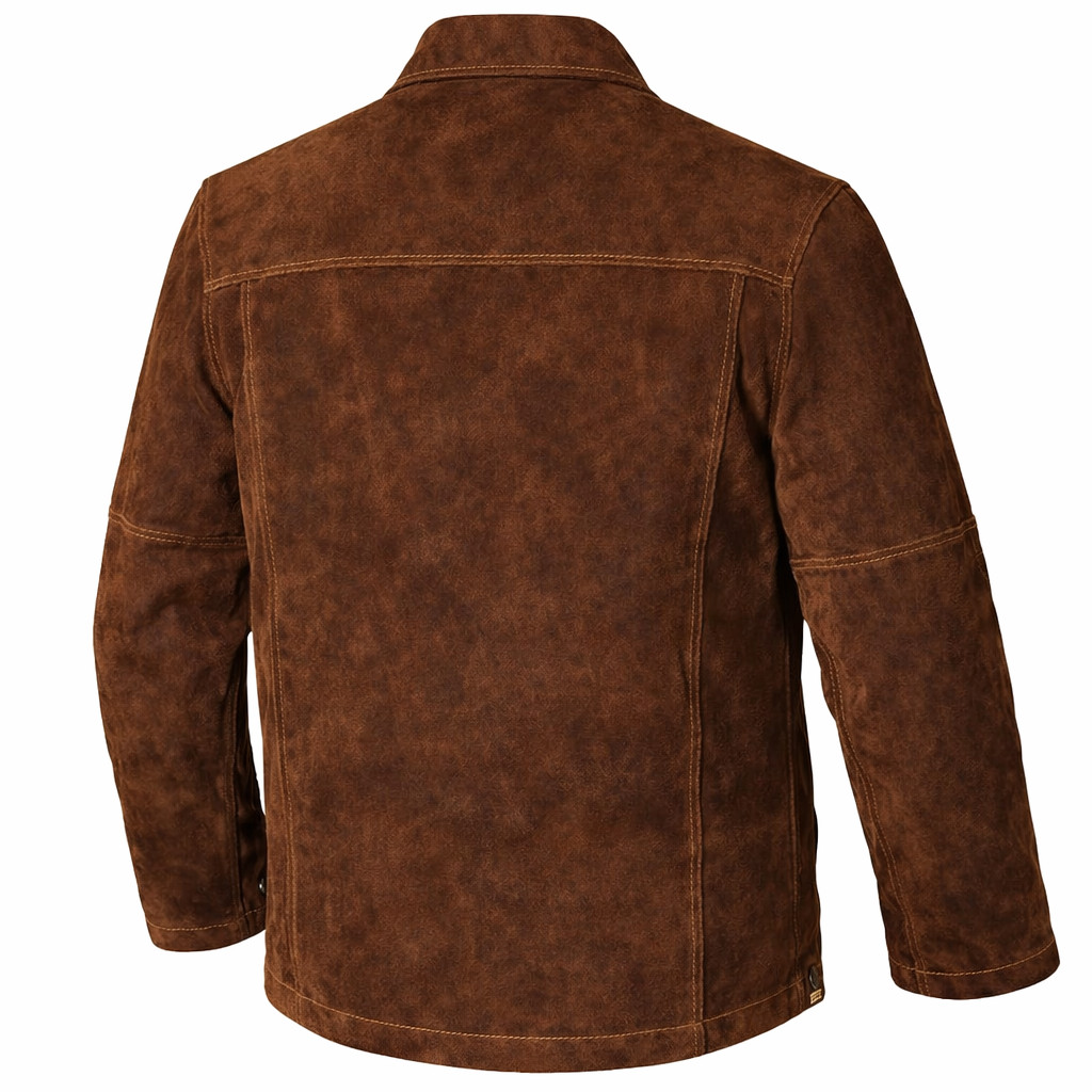 Flame Resistant Leather Welding Jacket Cowhide Leather Jacket Heavy Duty Welder