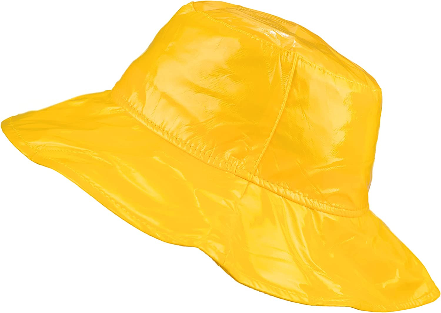 , Wide-Brimmed Vinyl Rain Hat Large, 02-Yellow/L