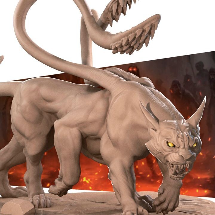 Bite the Bullet Fantasy Miniature Figure: Displacer Beast