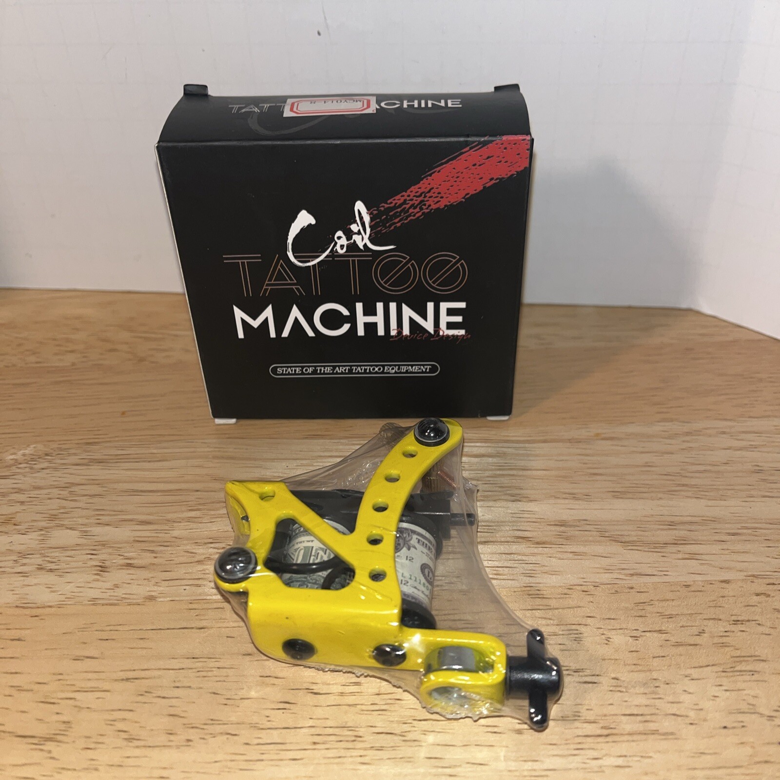 Brand New Coil Tattoo Machine Yellow Dollar Bills MCY014-8