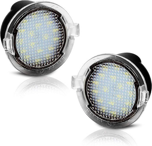 2PC Full LED Side Under-Mirror Puddle Light Lamp Assembly Replace Color: White