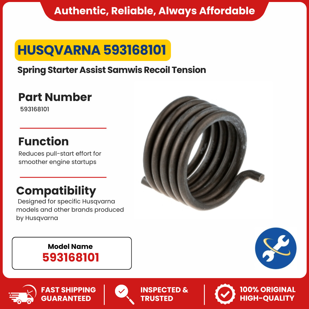 Husqvarna 593168101 Spring Starter Assist Samwis Recoil Tension OEM Replacement