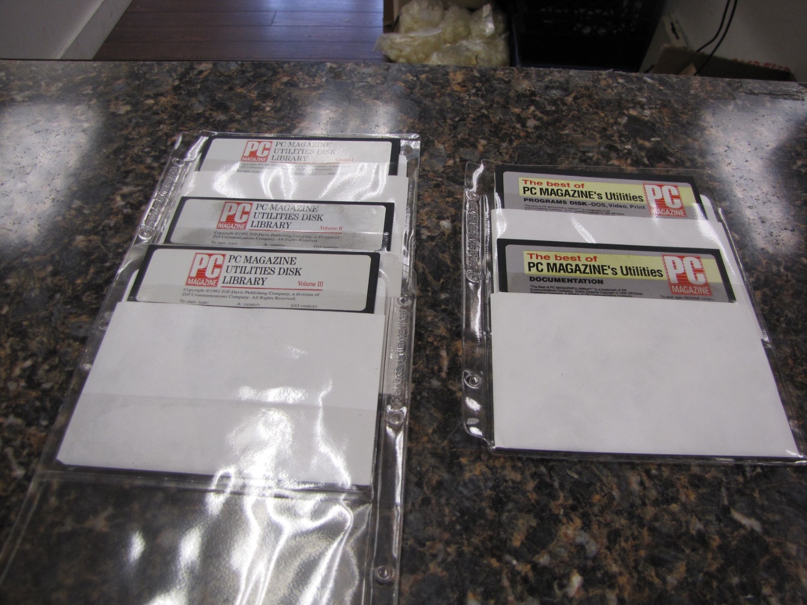 Vintage Lot of (5) PC Magazine Utilities Library & Program 5.25" Floppy Disks