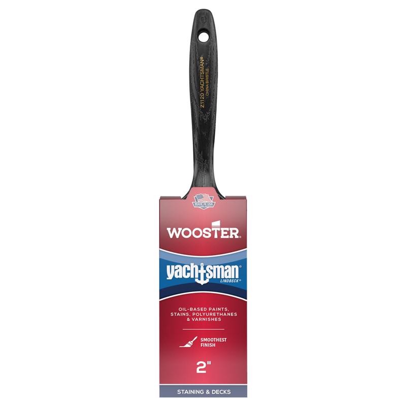 Wooster Z1120-2 Yachtsman Beavertail Plastic Handle Flat Paint Brush 2 W in.