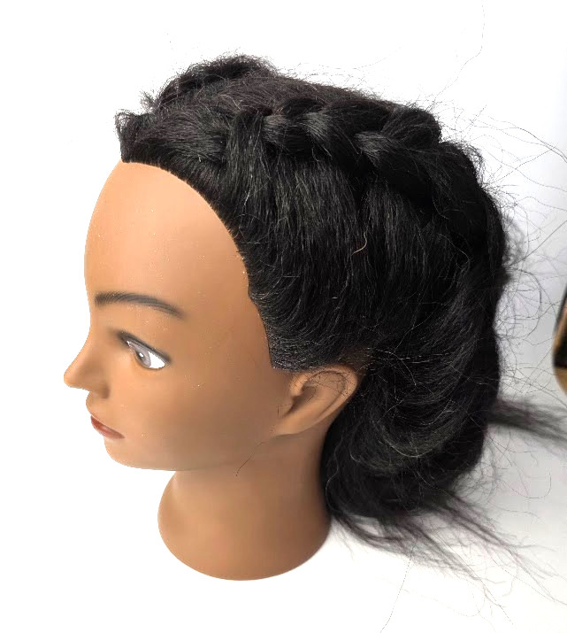 Mannequin Head Hair Styling Salon Training Head 100% Real Hair 14"