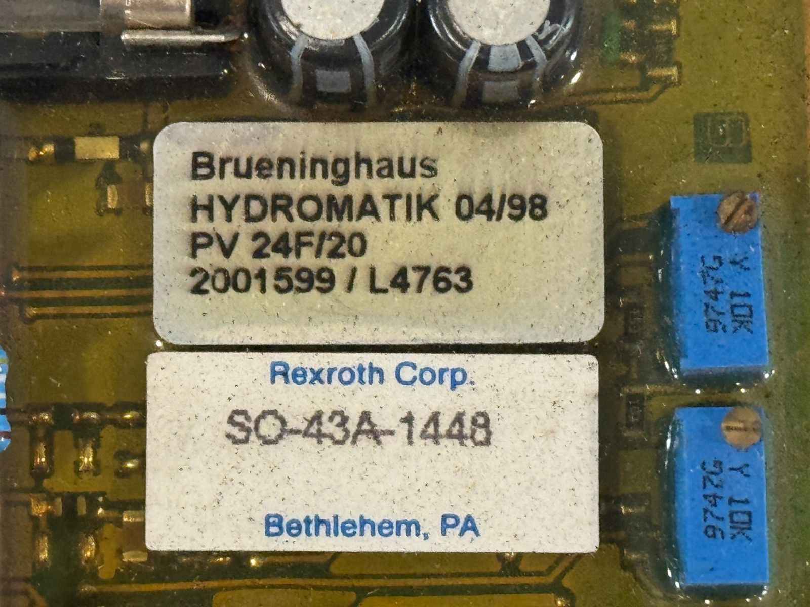 USED Rexroth S0-43A-1448 Circuit Board