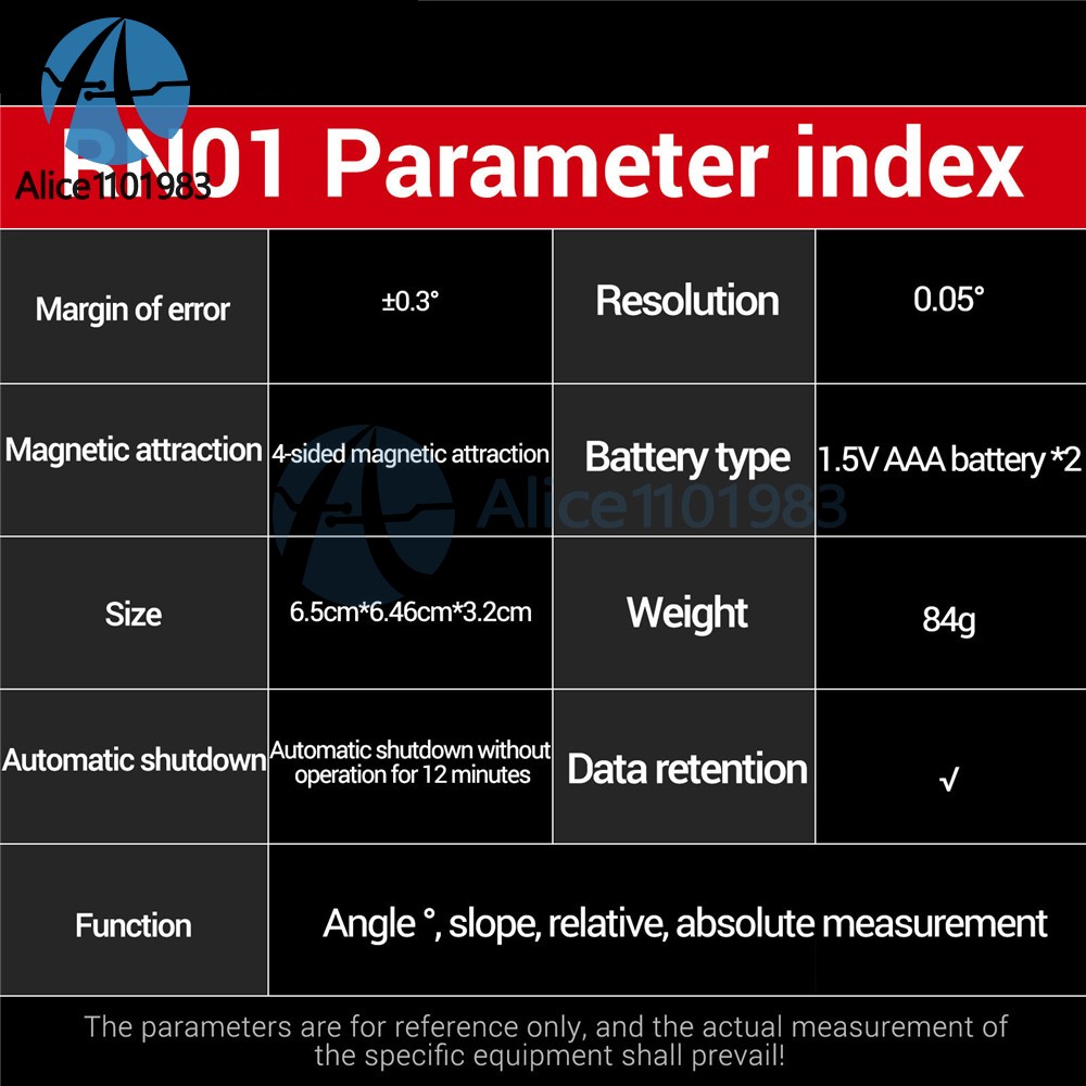 ANENG Magnetic Digital Level Box LCD Angle Finder Protractor Inclinometer Gauge