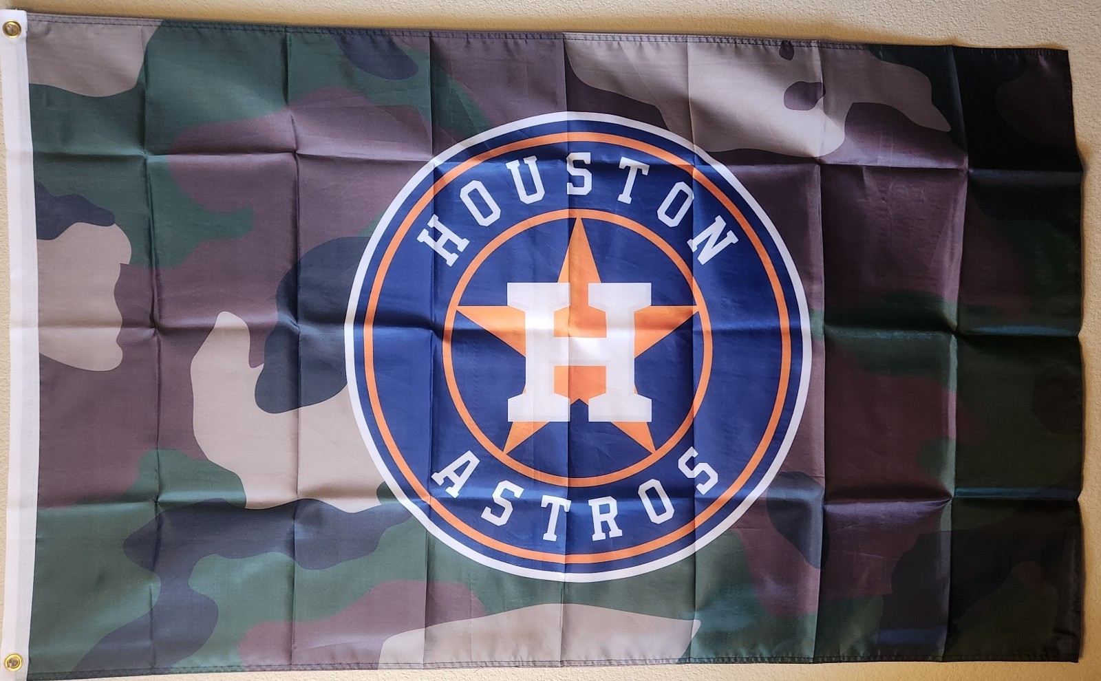 Houston Astros Camo Woodland Camouflage MLB Baseball Flag 3x5Ft W/ Grommets