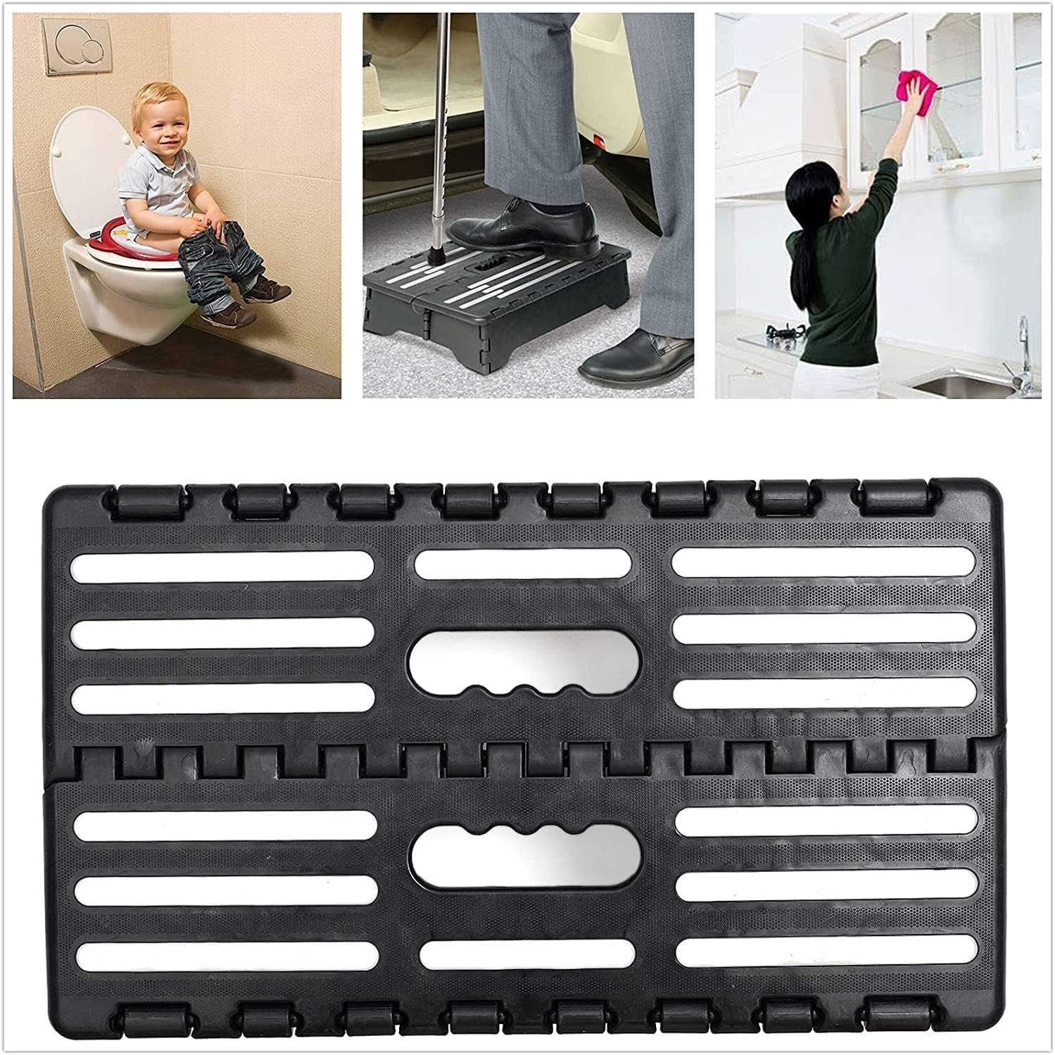 Portable Folding Step Stool 5 inch Lightweight Anti-Skid Stepping StoolPortable