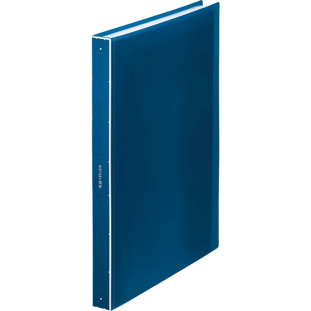 Kingjim Hictus Clear File, Transparent, 60 Pockets, A4 Vertical, Blue, 7281-3T-B
