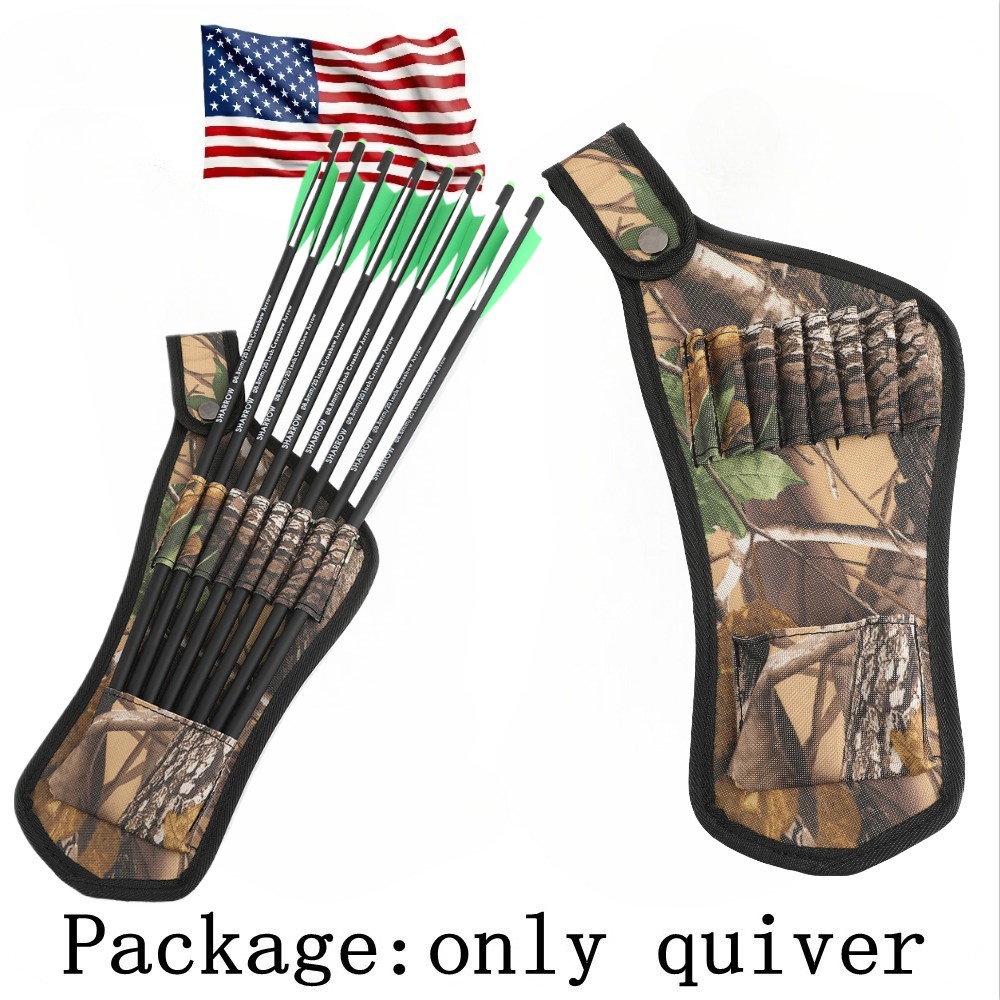 Crossbow Arrow Quiver Bag 8 Holes Pouch Holder Waist Hip Belt Portable Shooting