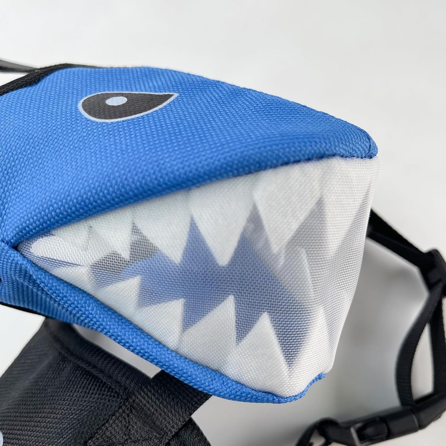 Colenumone Mesh Dog Muzzle Shark Design Adjustable No Biting Barking Chewing