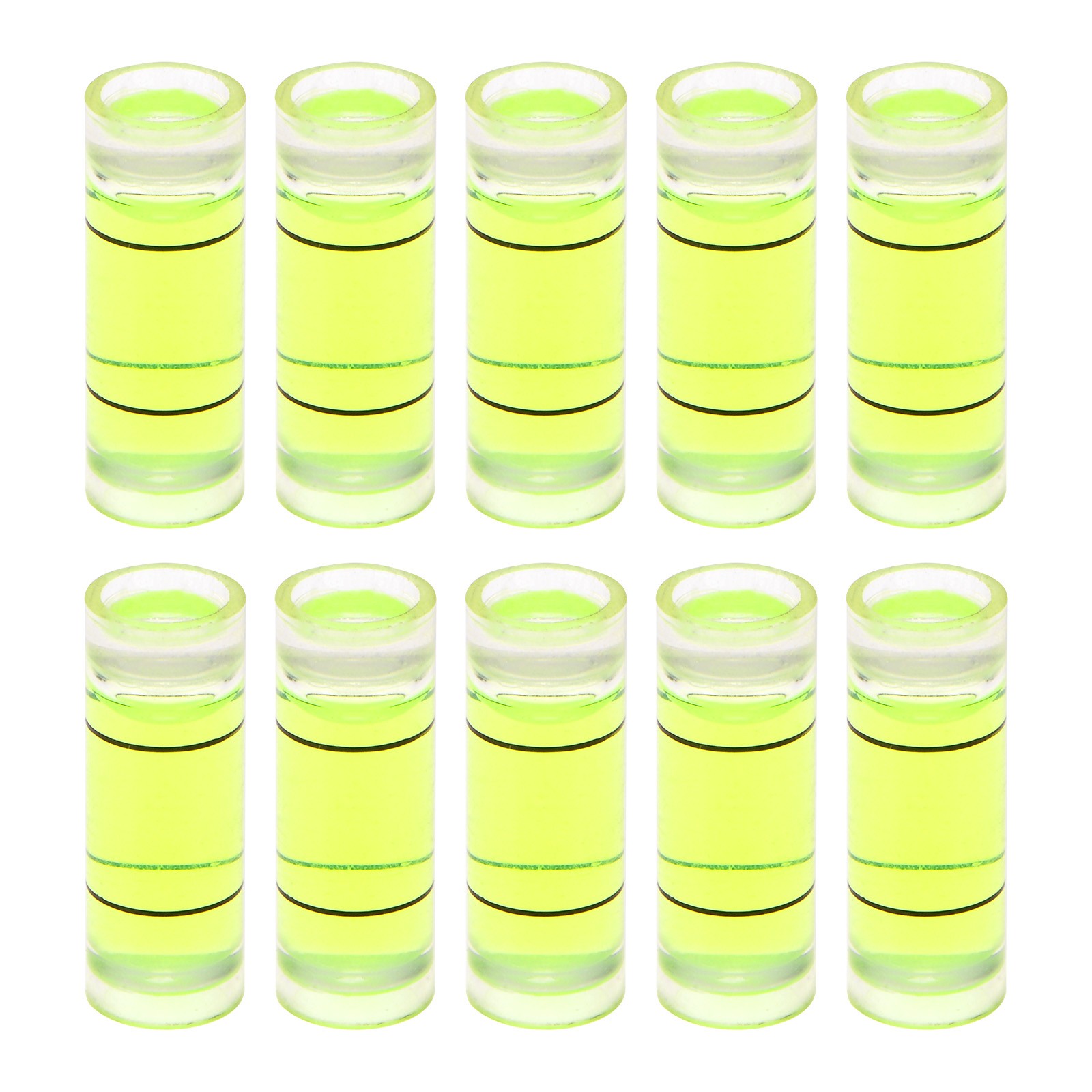 10pcs Small Cylindrical Bubble Level Vials 8x22mm Levels Measuring Tools