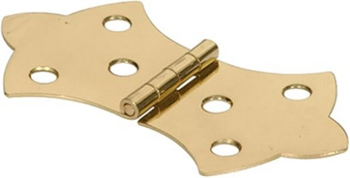 Hillman 1-11/16" Solid Brass Ornamental Hinge Bright Brass 851198 Door Hardware