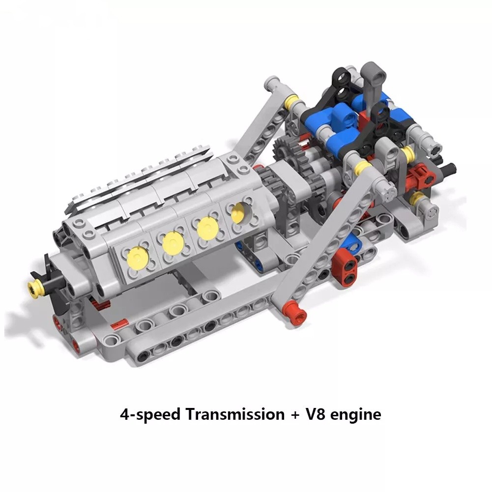 Technic Parts MOC Car Speed Gearbox Kit for Legoes Gear Axles Pins Brick Bag